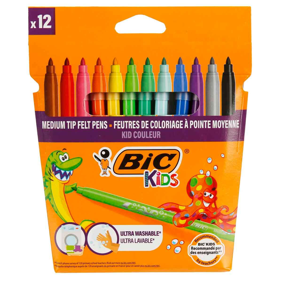 BIC KIDS COLUER YIKANABİLİR 12 RENK KEÇELİ PSTL-920294