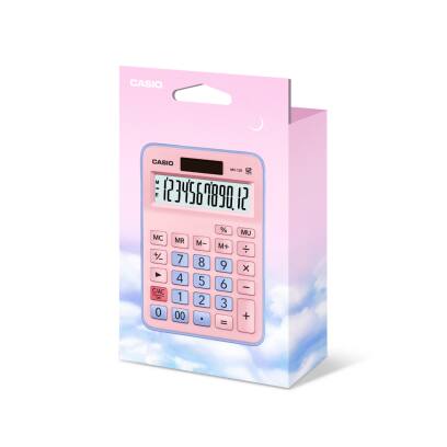 HESAP MAKİNASI 12 HANELİ MASA ÜSTÜ PEMBE CASIO MX-12B-PKLB