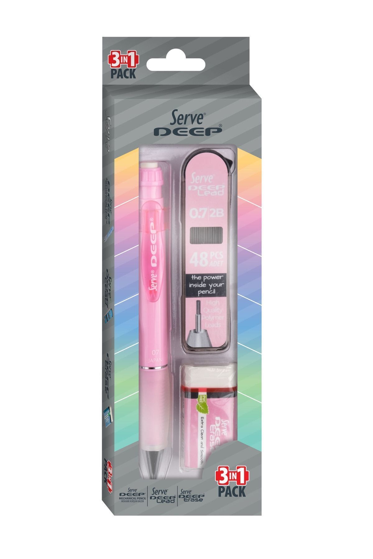 SERVE-5498 VERSATİL+SİLGİ+MİN 07 MM CANDY PİNK