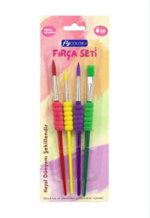 FLYCOLOR SOFT SÜNGERLİ 4 LÜ FIRÇA SETİ VEGA - 1309