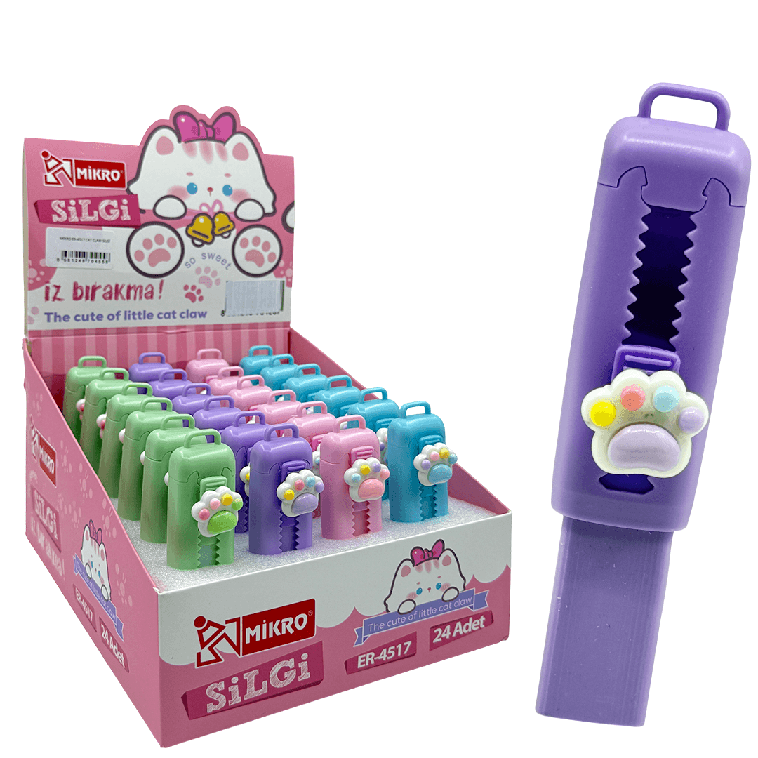 CAT CLAW SÜRGÜLÜ SİLGİ 24 LÜ - MİKRO - ER-4517
