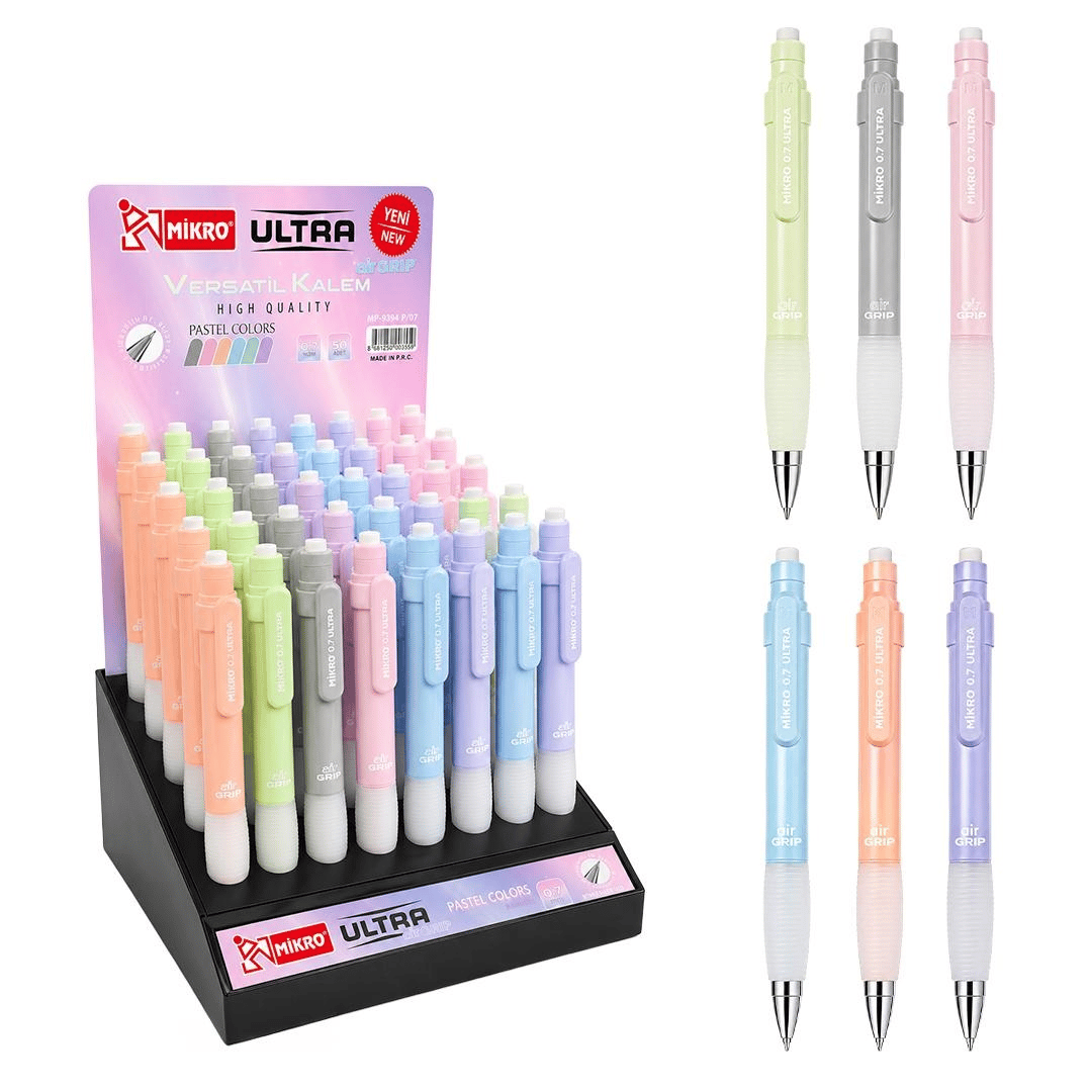 MİKRO VERSATİL KALEM ULTRA AİR GRİP PASTEL 07 MM 50 Lİ ŞAHİN - 9394PVS