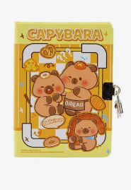 CAPYBARA KİLİTLİ HATIRA DEFTERİ 12 Lİ - MİKRO - GN640