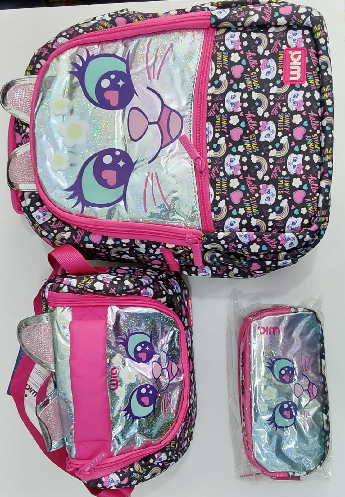 VKN-WG-1029CAMBRI POLO CLUBWIA SWEET CAT KIZ ÇOCUK ÇANTASI SETI SIYAH