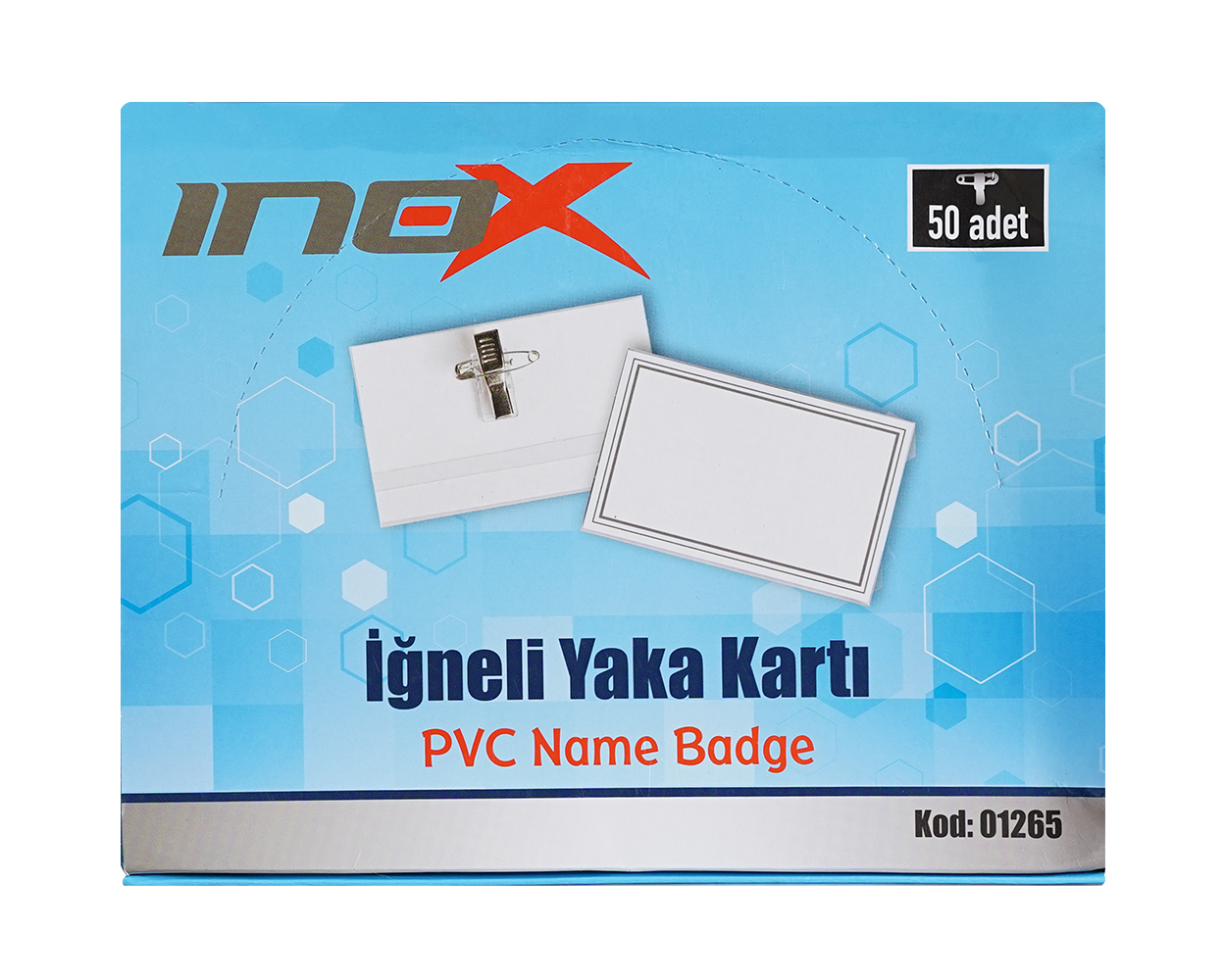 İNOX İĞNELİ YAKA KARTI 50 Lİ - VİVA - 01265