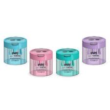 PUTİ KALEMTRAŞ ÇİFT BÖLMELİ PASTEL ŞEFFAF KAPAK - 06406 - VİVA