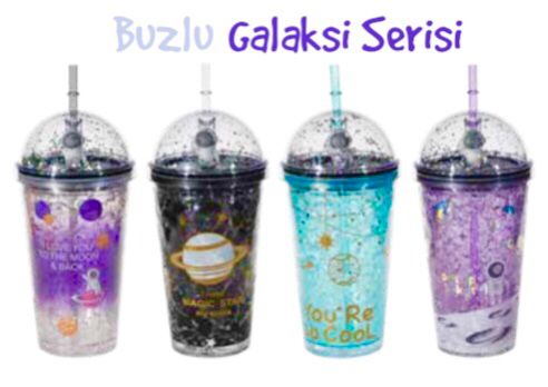 PUTİ 450 ML PİPETLİ BARDAK GALAXY SERİSİ 4 RENK - 11882 - VİVA