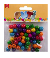 PUTİ RENKLİ YUVARLAK BONCUK 10 MM 60 LI VİVA - 14241