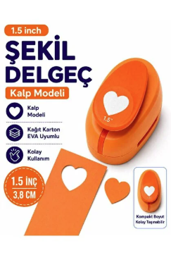 PUTİ ŞEKİLLİ DELGEÇ 3,8 CM KALP VİVA - 14494