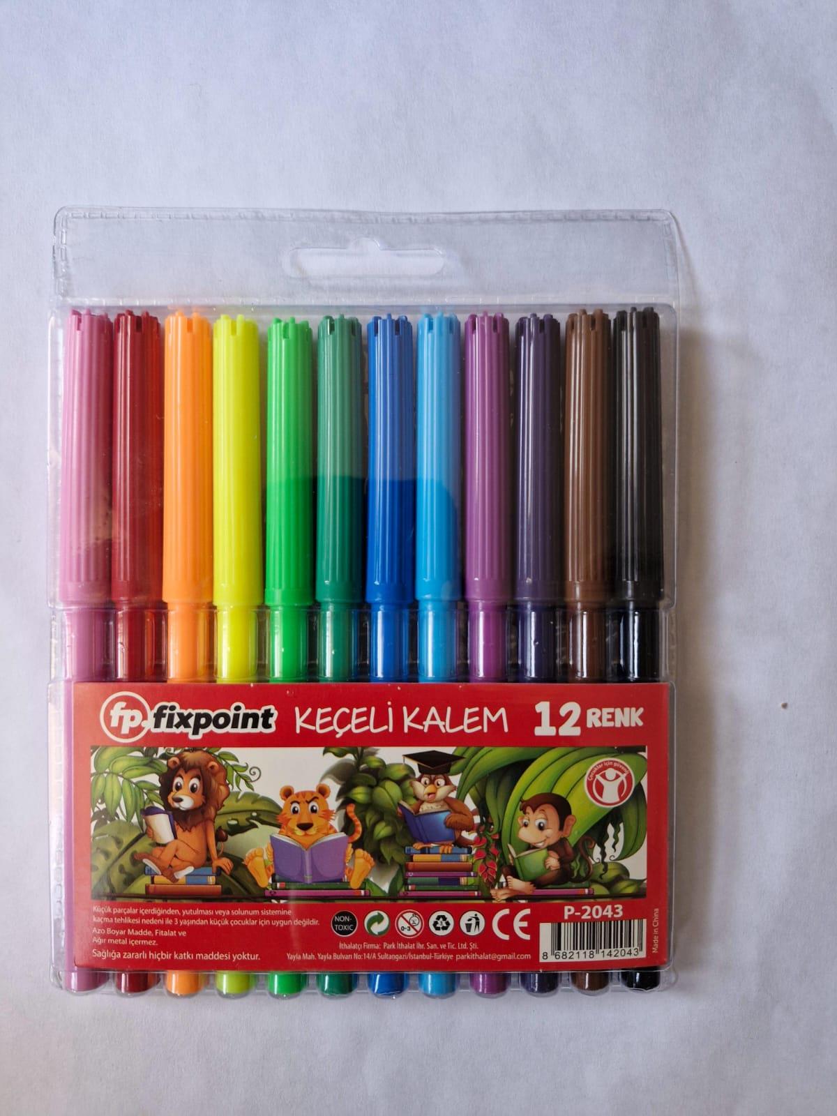 KEÇELİ KALEM 12 Lİ FİXPOİNT - P2043