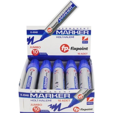 PERMANENT MARKÖR 10 MM KESİK UÇ MAVİ FİXPOİNT - P4948