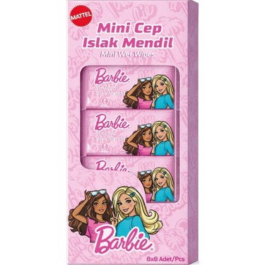 BARBİES MİNİ CEP ISLAK MENDİL 8 Lİ LİSANSLI PSTL - OYUN DF3606