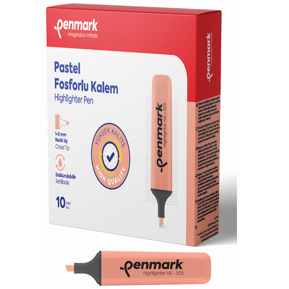 PASTEL FOSFORLU KALEM YAVRUYAĞZI RENK 10 LU PK PENMARK-HS50509