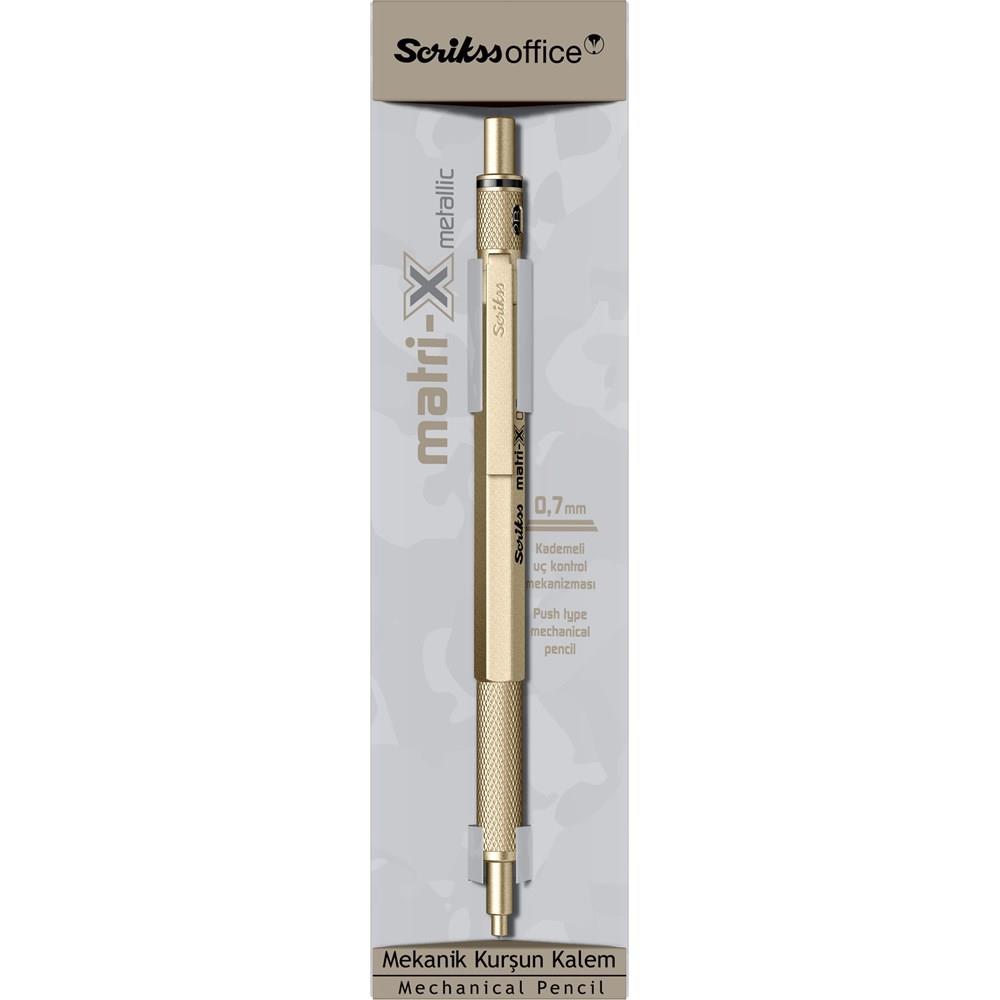 MATRİX VERSATİL KALEM METALİK ALTIN 07 MM SCRİKSS - 006