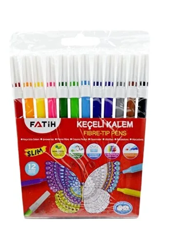 KEÇELİ KALEM 12 RENK SLİM FATİH-FA34015SKK12R