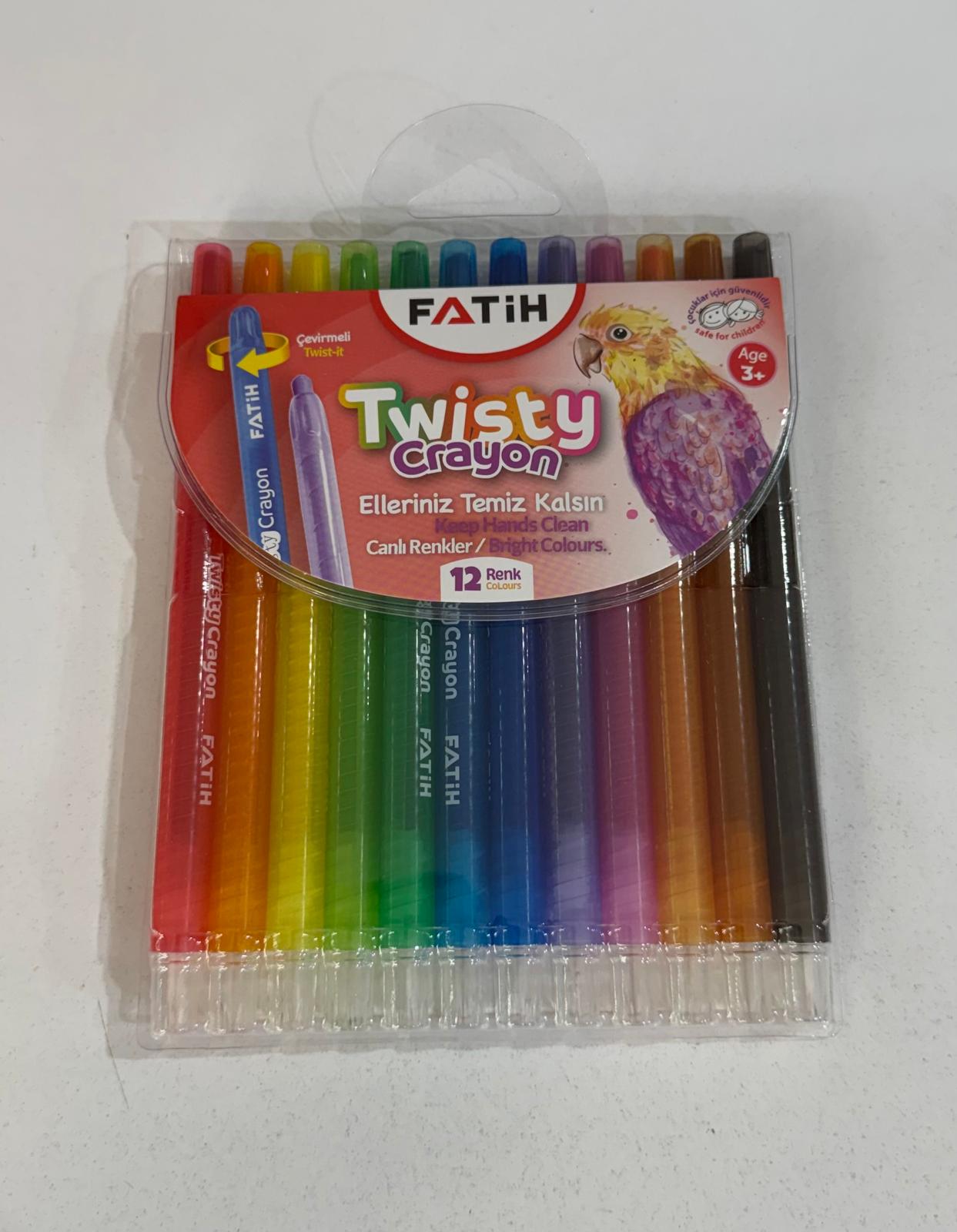 ÇEVİRMELİ MUM BOYA TWİSTY CRAYON 12 Lİ FATİH - 50240