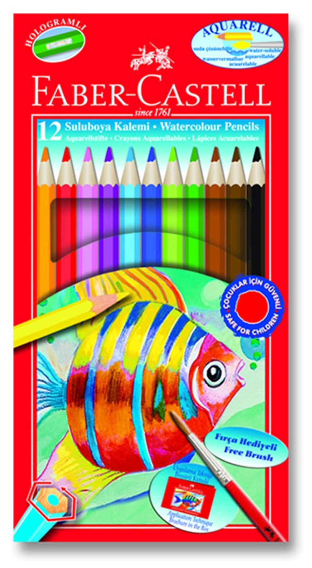 AQUAREL KURUBOYA  KARTON KUTU 12 Lİ FABER - 5171110622000