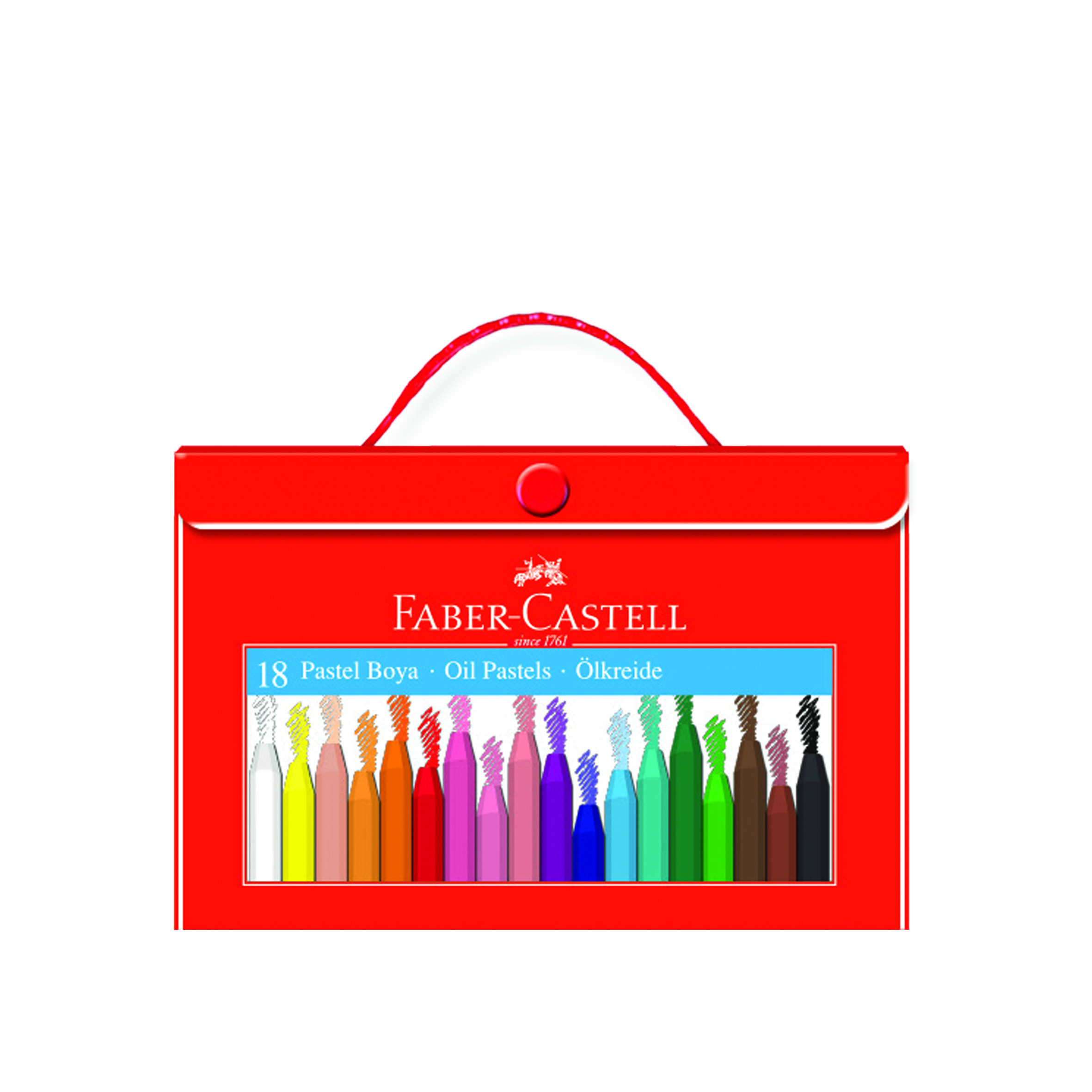 FABER-5281125119 PASTEL BOYA PLASTIK ÇANTALI 18 RENK