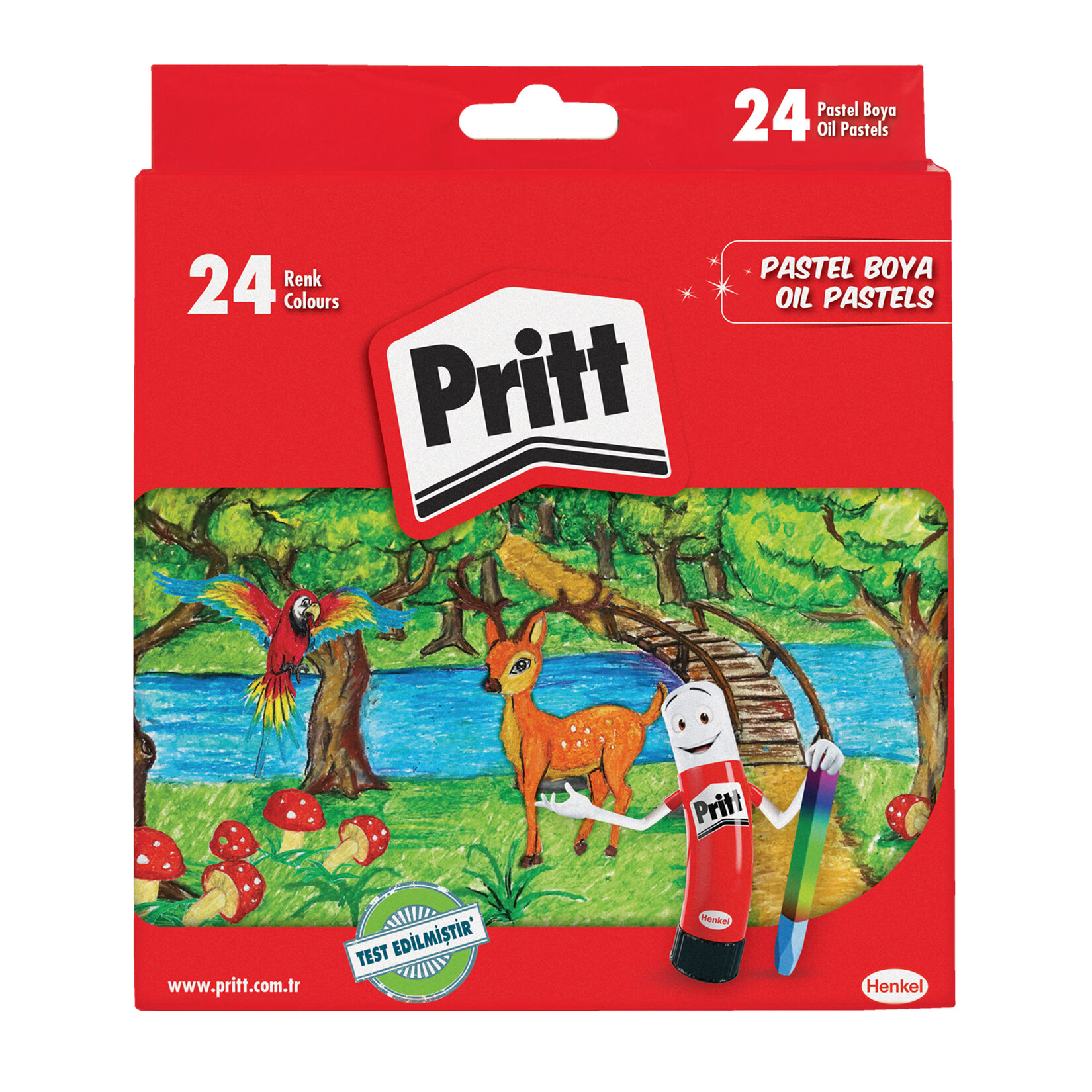 PRİTT PASTEL BOYA 24 RENK KARTON KUTU HENKEL-1307853