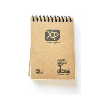 A6 XP KRAFT KARTON KAPAK 60 YP. EKSTRA HAFİF SPİRALLİ BLOKNOT ÇİZGİLİ - FOLIX - 3323