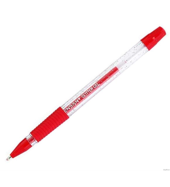 GLİTTER JEL SİMLİ TÜKENMEZ KALEM KIRMIZI 1 MM PENSAN-PE02228JKGU