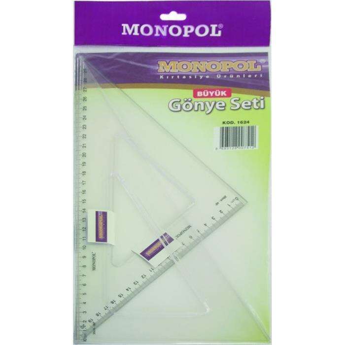 GÖNYE SETİ BÜYÜK 30CM - 60' + 22CM - 45' 2 Lİ - MONOPOL - 1624