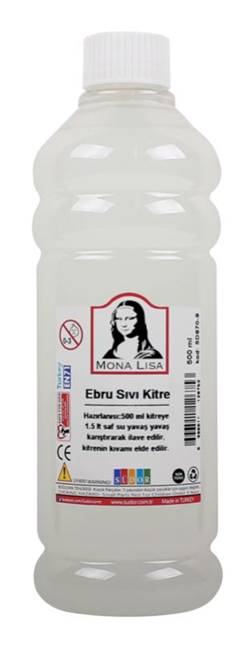 SÜDOR-SD870 EBRU BOYA SIVI KITRESI PET SISE 500 ML