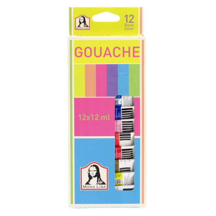 MONALİSA GUAJ BOYA TÜP 12 ML 12 Lİ - SD57512 SÜDOR