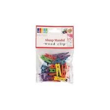 AHŞAP MANDAL KÜÇÜK RENKLİ 2,5 CM 30 LU SÜDOR - BS99