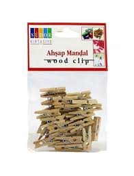 AHŞAP MANDAL NATUREL RENKLİ 2,5 CM 30 LU SÜDOR - BS100