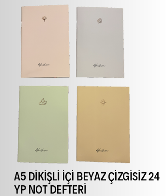 A5 DİKİŞİ İÇİ BEYAZ (ÇİZGİSİZ) 24 YP NOT DEFTERİ GÜRPAŞ - NK08
