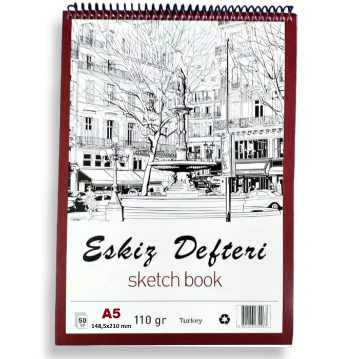 ESKİZ DEFTERİ A5 SPİRALLİ MCOLOR - 002