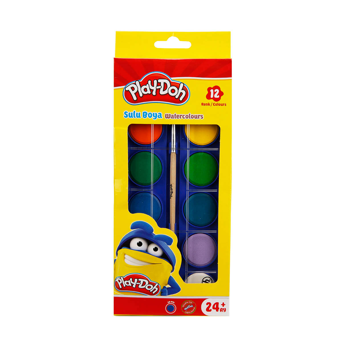 PLAYDOH SULUBOYA 12 RENK BÜYÜK CEREN - PLAYSU003