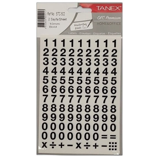 RAKAM ETİKETİ 10 MM BOLD TANEX - STC502