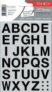 HARF ETİKETİ 20 MM BOLD TANEX - STC509