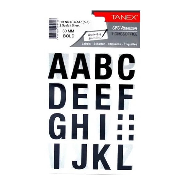 HARF ETİKETİ 30 MM BOLD TANEX - STC517