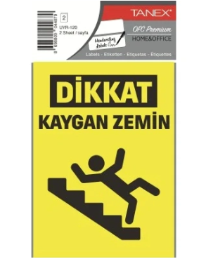 TANEX UYR-120 KAYGAN ZEMİN ETİKETİ