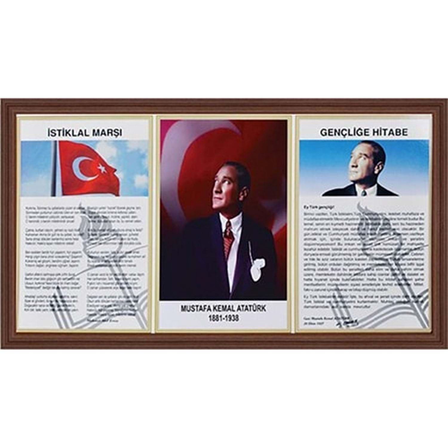 3 ' LÜ MİLLİ LEVHA 45X90 MDF ÇERÇEVE PANDA - PAN424