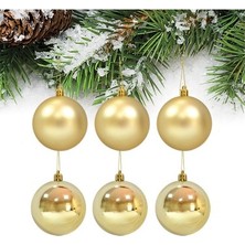 AĞAÇ PARTİ SÜSÜ 4 CM TOP 6 LI ALTIN - UZAY - UZY2260-1