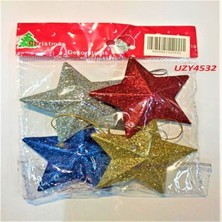 AĞAÇ PARTİ SÜSÜ YILDIZ 4 LÜ - UZAY - UZY4532