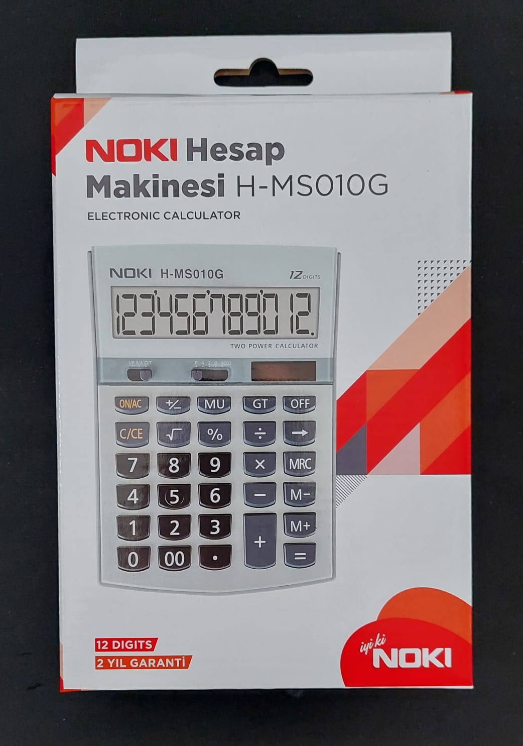 HESAP MAKİNASI 12 HANELİ GRİ DERYA H-MS010G