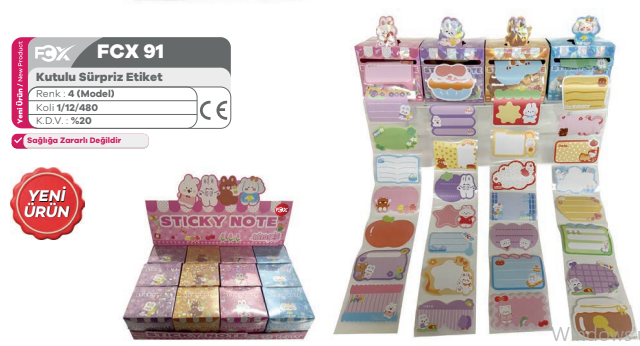 SÜRPRİZ ETİKET KUTULU 12 Lİ FCX - FCX91