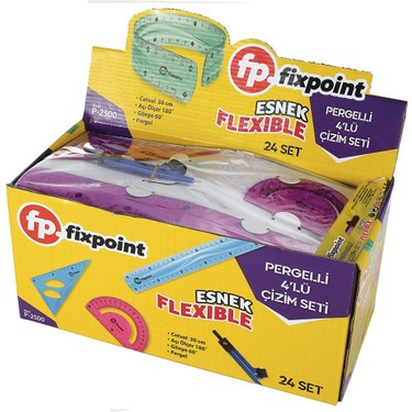 ÇİZİM SETİ ESNEK PLASTİK 4 LÜ SET FIXPOINT-P2500