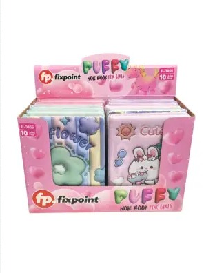 NOT DEFTERİ PUFFY KABARTMALI KIZ 96 YP FIXPOINT-P3455