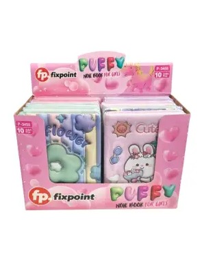 FİXPOİNT NOT DEFTERİ PELUŞ PULLU KAPAK 80 YP P 3394