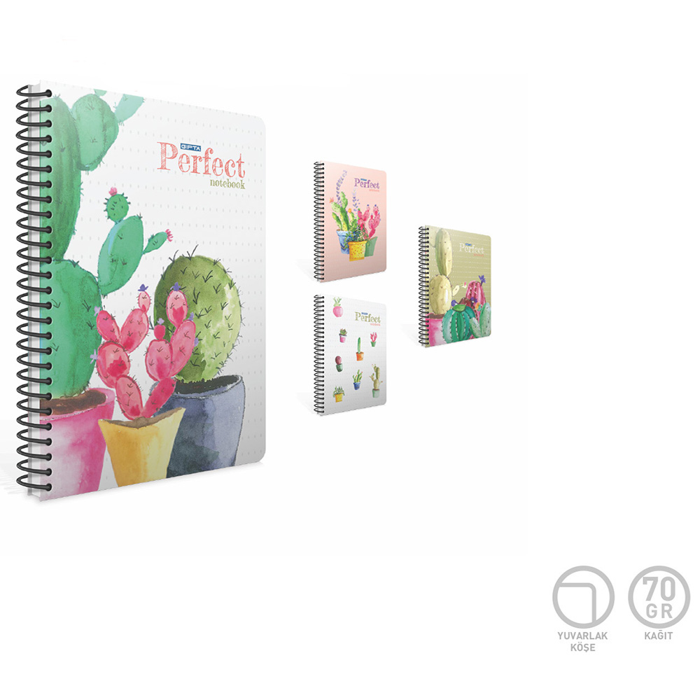 KARELİ DEFTER PERFECT MODEL SPİRALLİ KARTON KAPAK A5 80 YP GIPTA-4433000