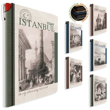 ÇİZGİLİ DEFTER İSTANBUL NOTES MODEL SERT KAPAK İP DİKİŞ 13X21 CM 96 YP GIPTA-37337000