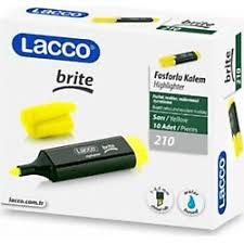 FOSFORLU KALEM SARI RENK 10 LU PK LACCO-210S