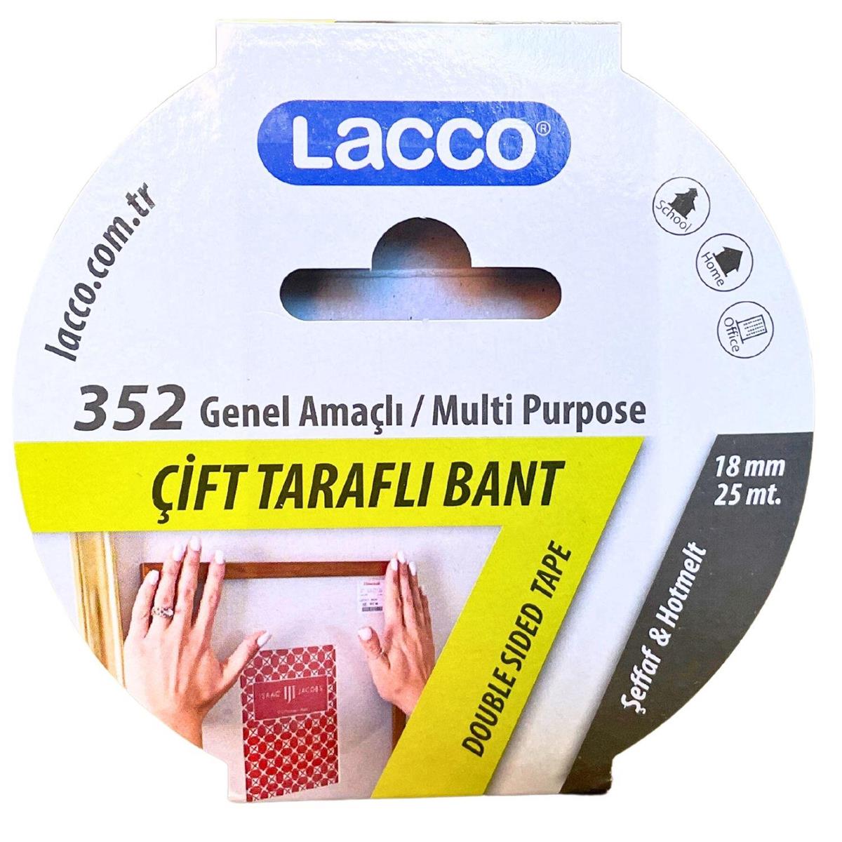 ÇİFT TARAFLI BANT 18 MM 25 MT LACCO-352