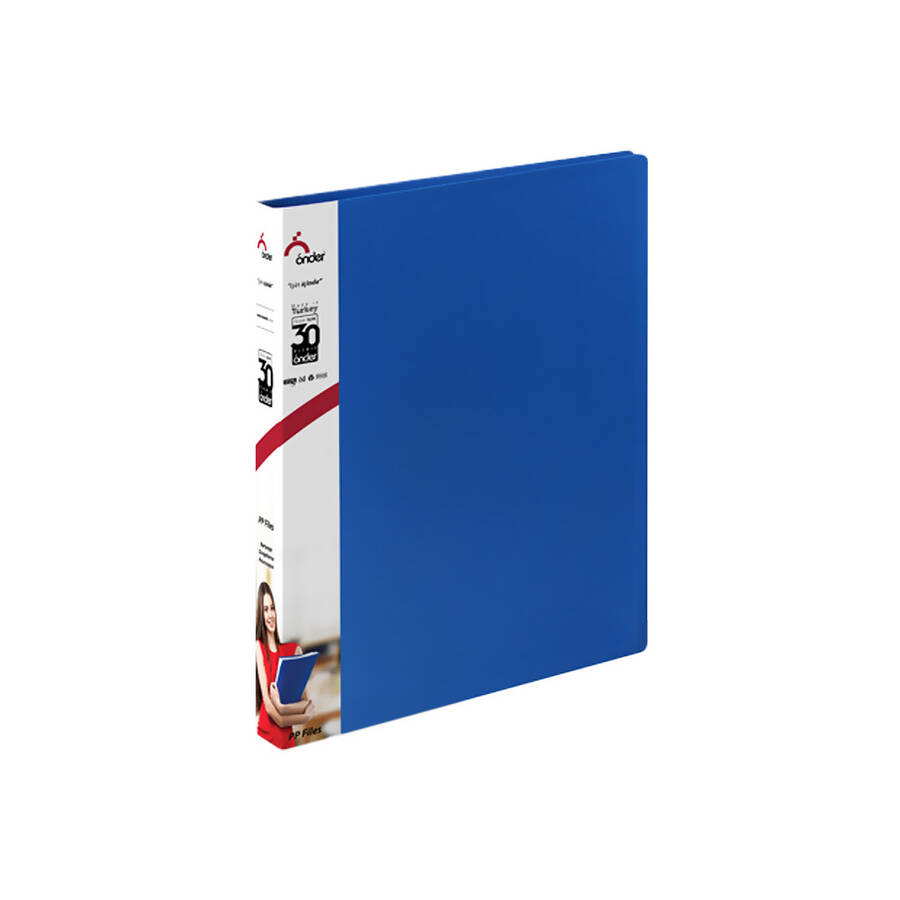 FİRMA KLASÖRÜ MEKANİZMALI 2 CM 4 DELİKLİ İÇ CEPLİ MAVİ RENK ÖNDER-20121